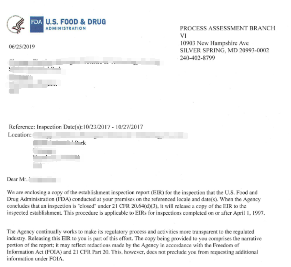 Obtenção do EIR da FDA(图1)
